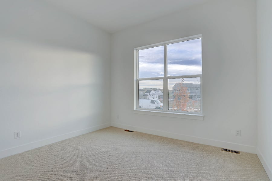 secondary bedroom before top down/bottom up curtains were installed.