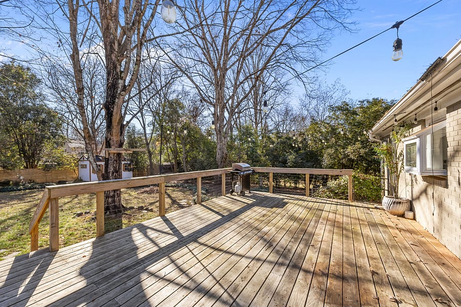 Large back deck. Enjoy the grill. Outdoor patio furniture coming in the next week!