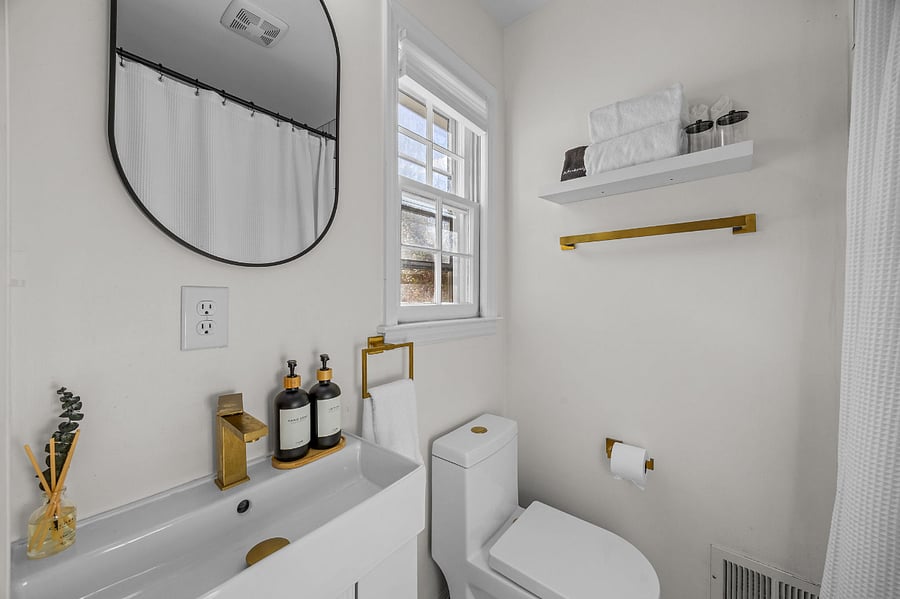 Bathroom 1 - Includes a custom tile shower.