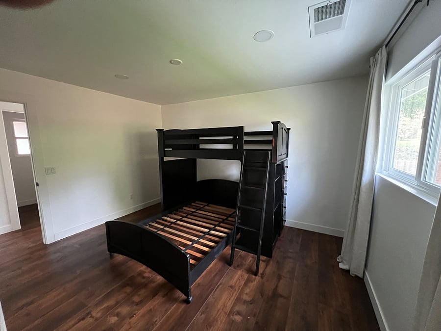 Third bedroom bunkbeds. New mattresses to arrive soon.
