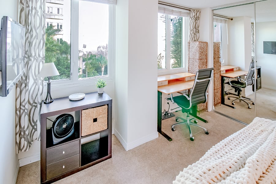 2nd bedroom & stand-up desk workspace