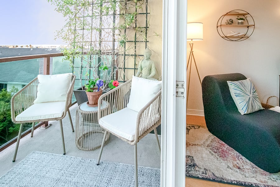 Zen balcony space