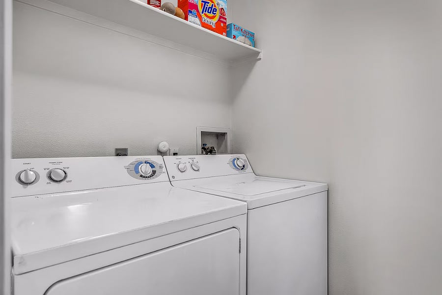 Washer & dryer laundry room