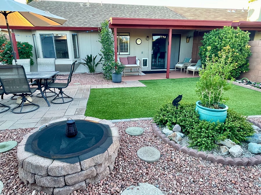 Fire Pit and Turf Area