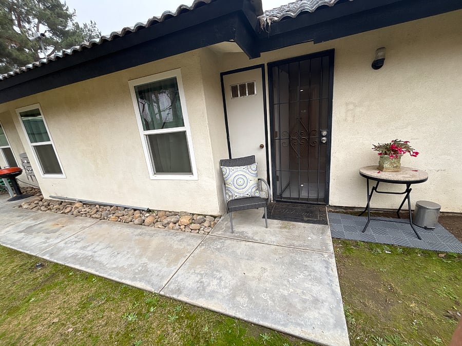 private side yard right outside private bathroom and optional private entrance.