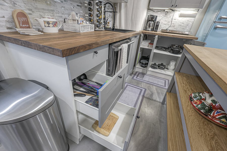 Fully stocked kitchen for creating a home cooked meal!Cook with easedishwasher, stovetop, microwave, and fridge included.