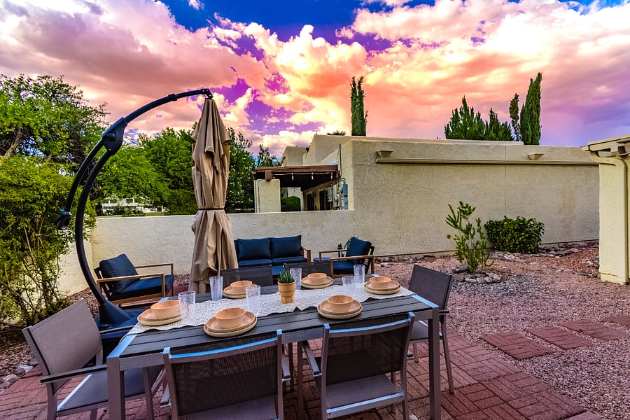 Outdoor Dining + Living Room