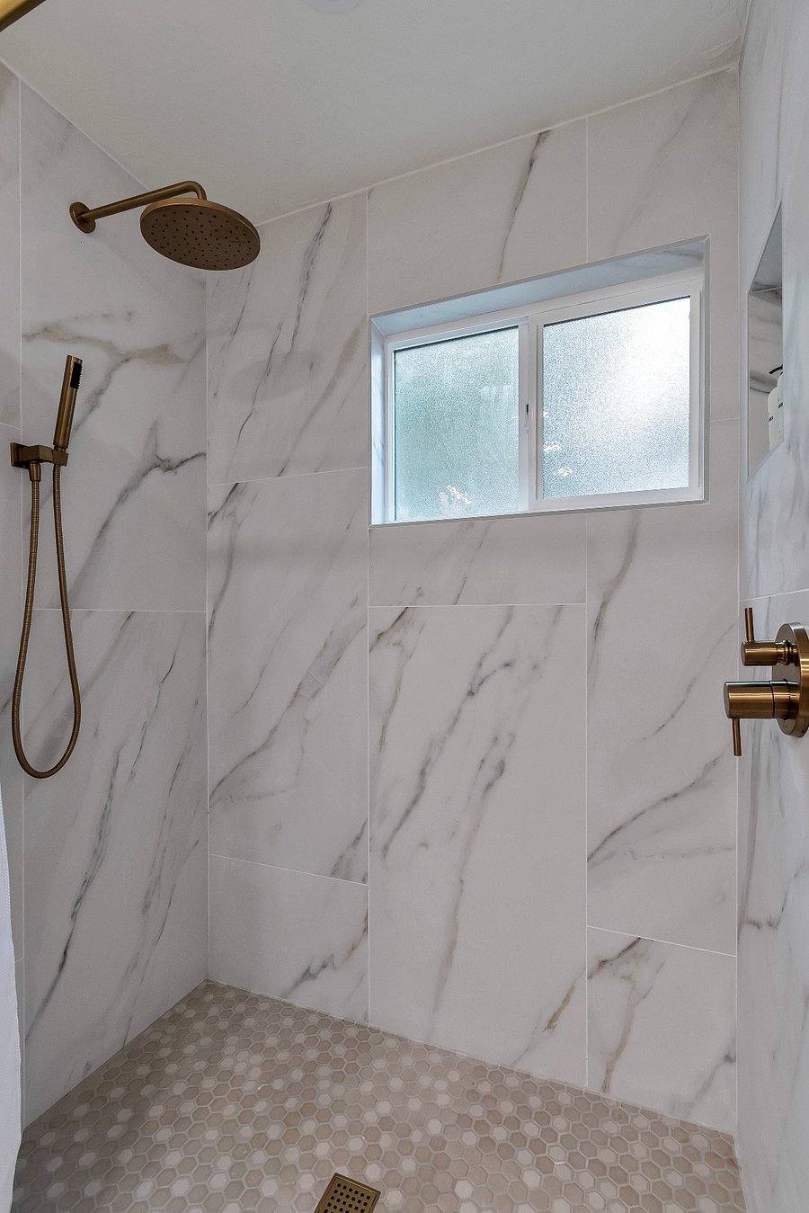 Master Shower with Rain Shower + Handheld Shower