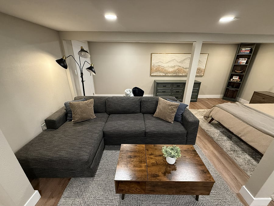 Sectional Couch + Coffee table with storage