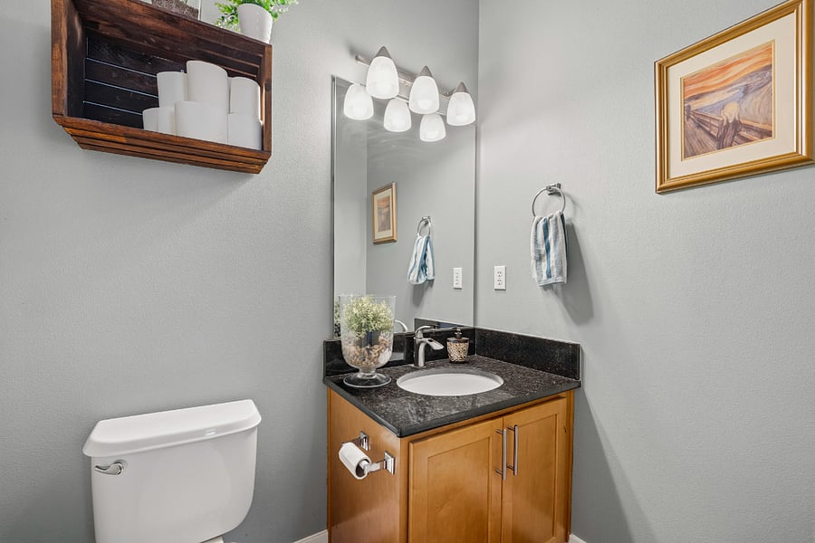Downstairs powder bathroom
