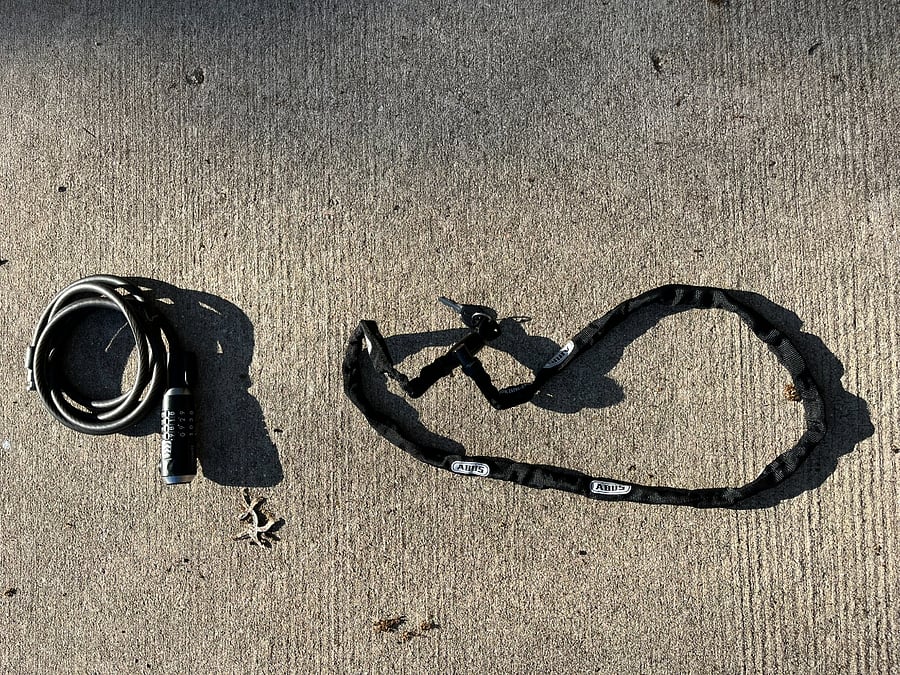 bike locks; best to bring your own bike helmuts, or purchase one, but I do have 1-2 older ones in the garage you're welcome to use.