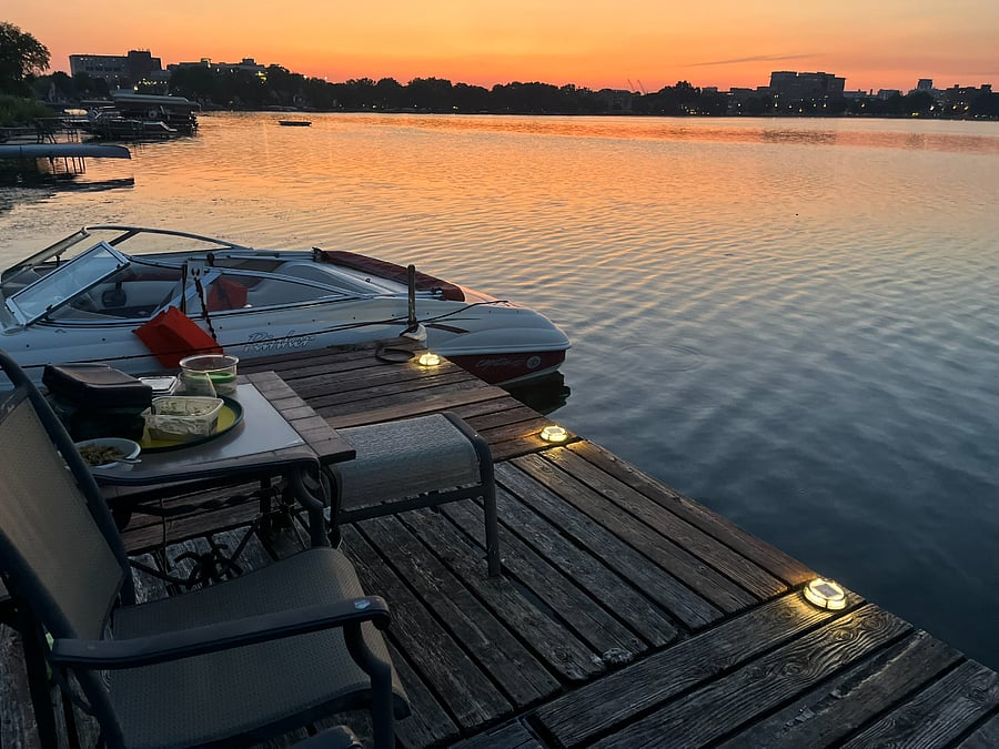 The  dock goes out mid April