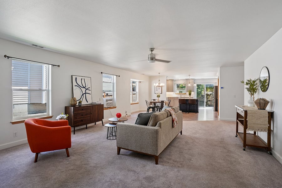 Furniture may not be as pictured, couch, chairs, smart tv included!
