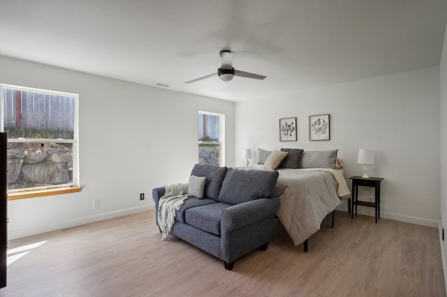 ensuite master bedroom with large walk in closet