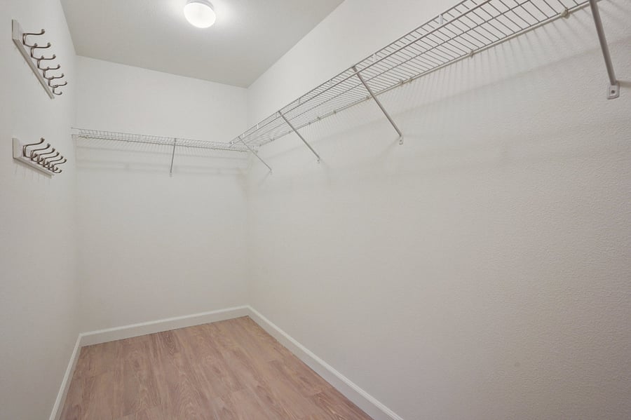 ensuite master bedroom with large walk in closet