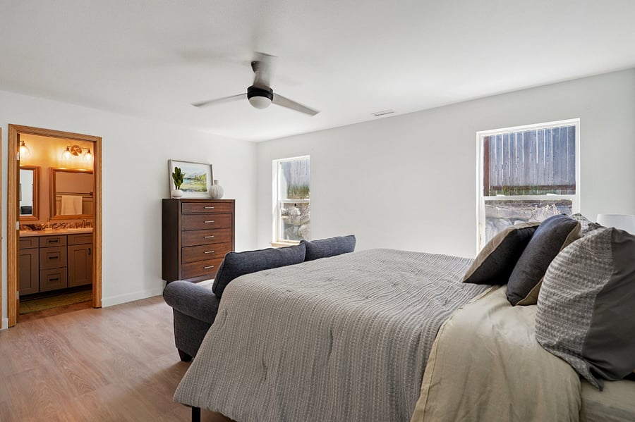 ensuite master bedroom with large walk in closet