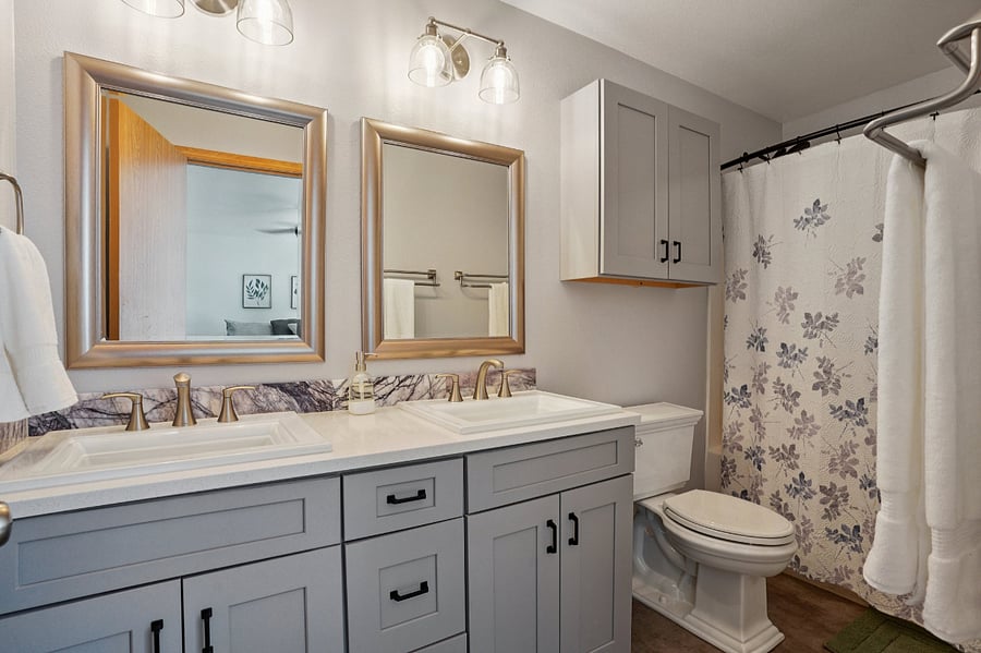 Primary bathroom with tons of storage
