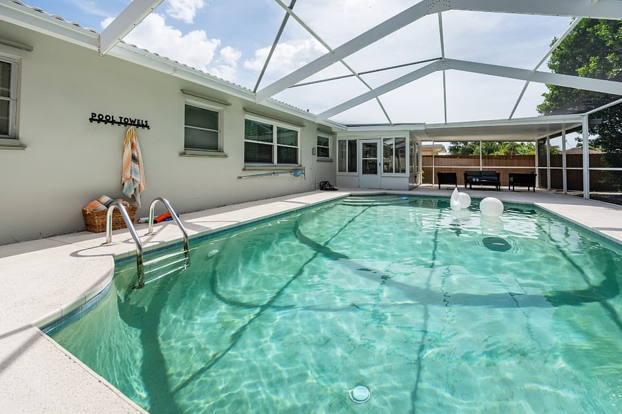 Private pool is maintained weekly by a professional pool service.