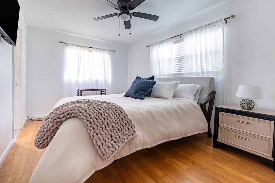 Owners suite with Dreamcloud king-size bed.