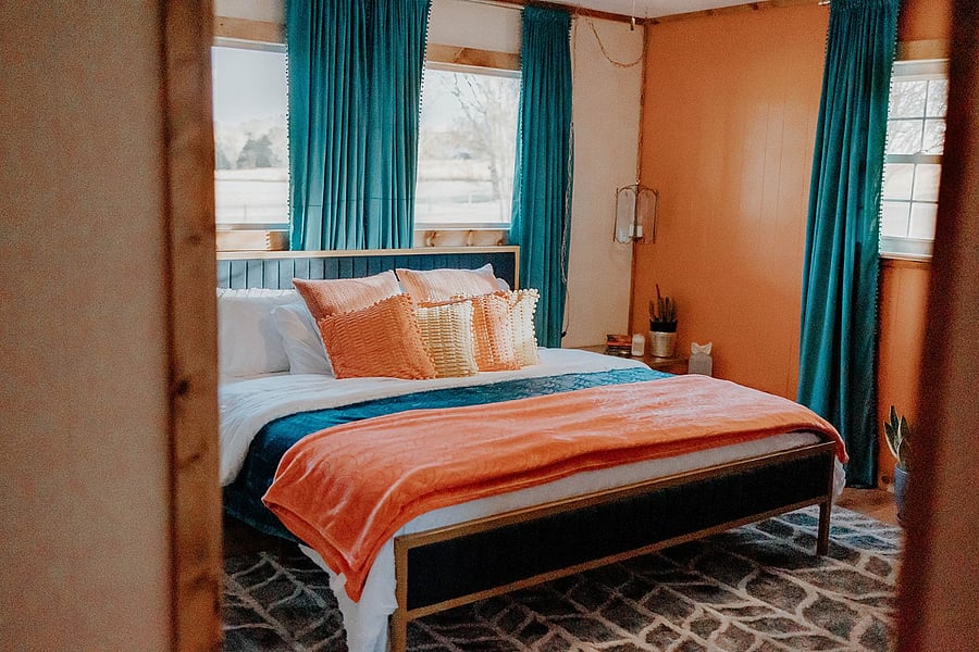 Bedroom with King Bed & TV