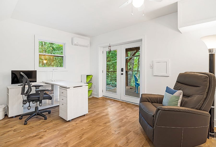 Lower Level - Dedicated Work Space, Reading Nook, & Deck Access