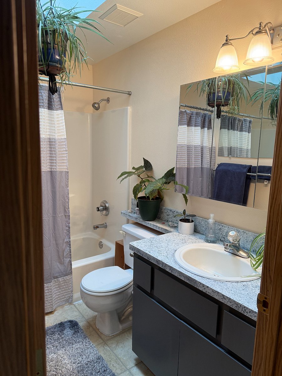 Enjoy the flexibility of a bath and shower combination in your private bathroom.