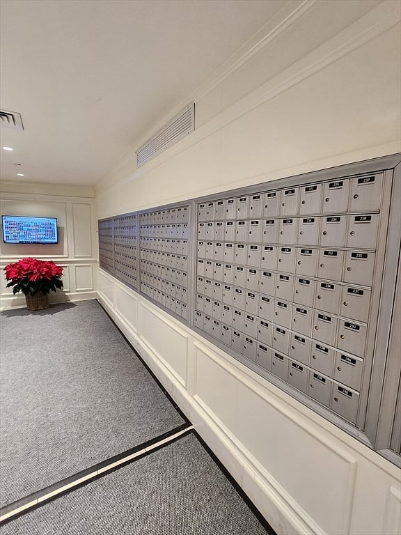 Convenient mailroom located just off the main lobby.