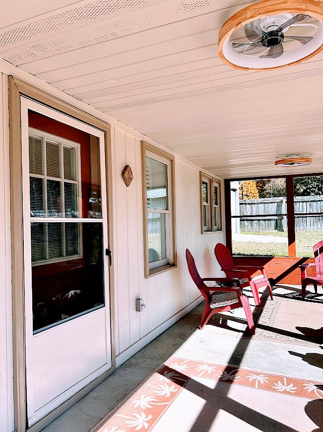 front entrance/screened porch