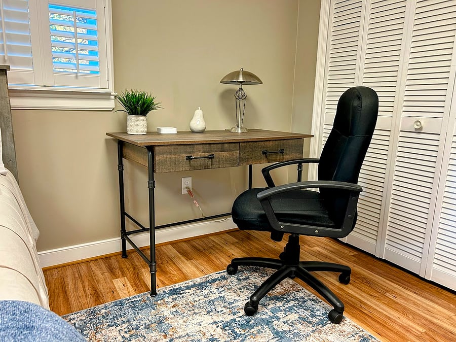 Desk with office chair
