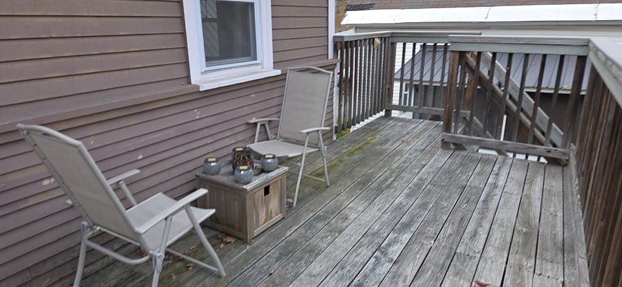 Chairs and a glass table (put away for the winter right now)