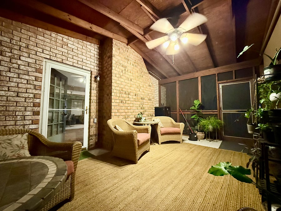 Amazing Screened In Porch, night 