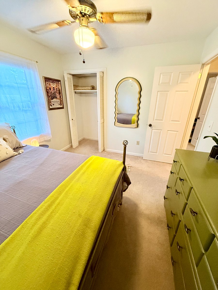 Bedroom 2, full size bed, bureau & closet
