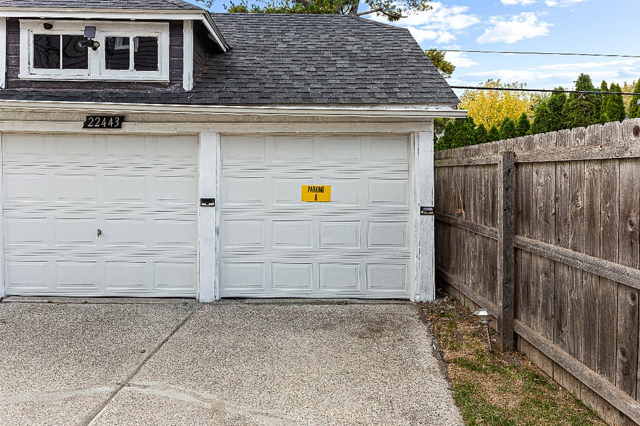 Parking spot for Apt B.
Backyard is a shared space for both units.