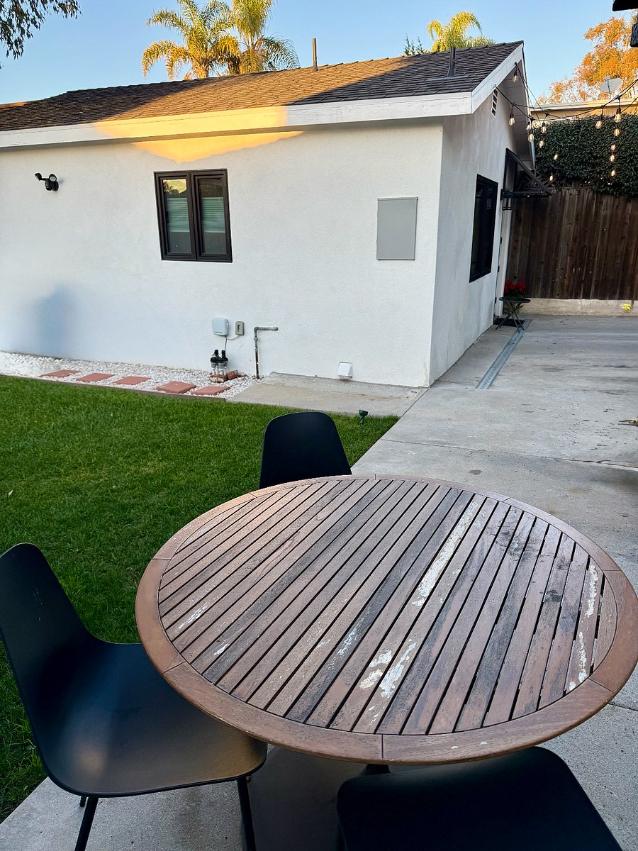 Shared clean small backyard