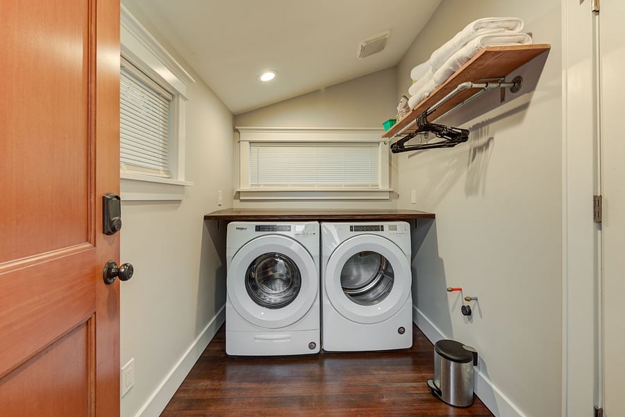 Separate laundry/mud room - this is where you will enter with keypad.