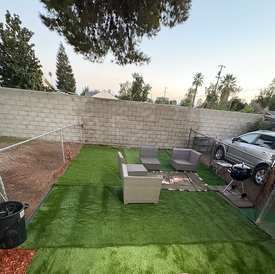 Back Yard with BBQ area