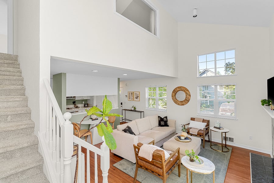 Open layout keeps kitchen, dining, and living areas connected perfect for gathering or entertaining.