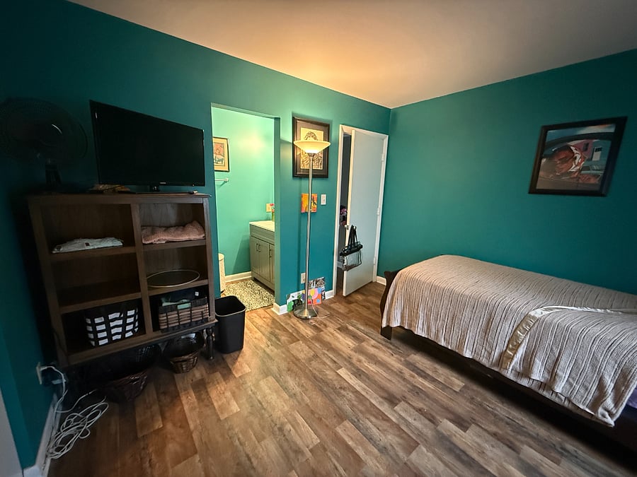 Bedroom with New Twin Bed