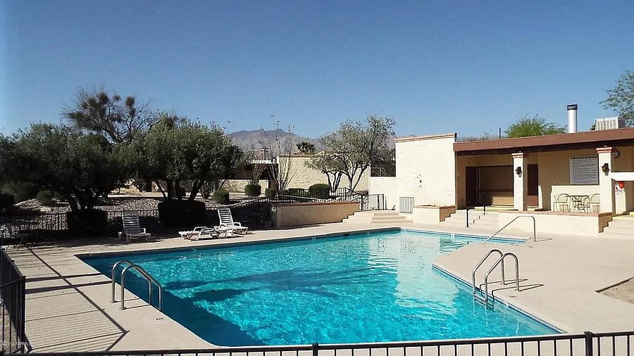 Community pool, usually open all year long.