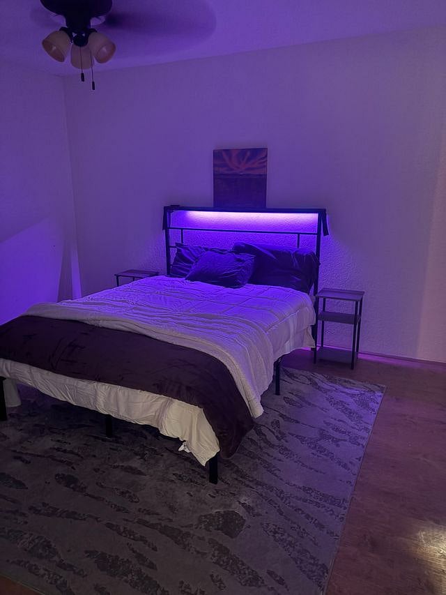 Master Bedroom light up bed on