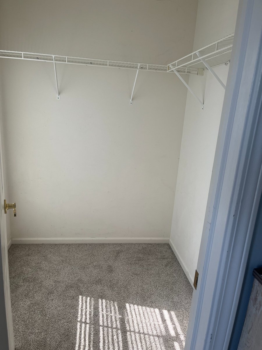 Full walk-in closet.