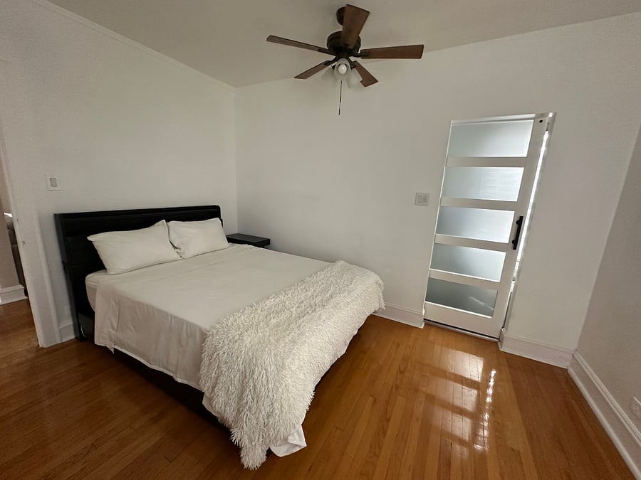 Bedroom 1
Includes a Queen size bed, nightstand, built in closet and exit to bathroom #1