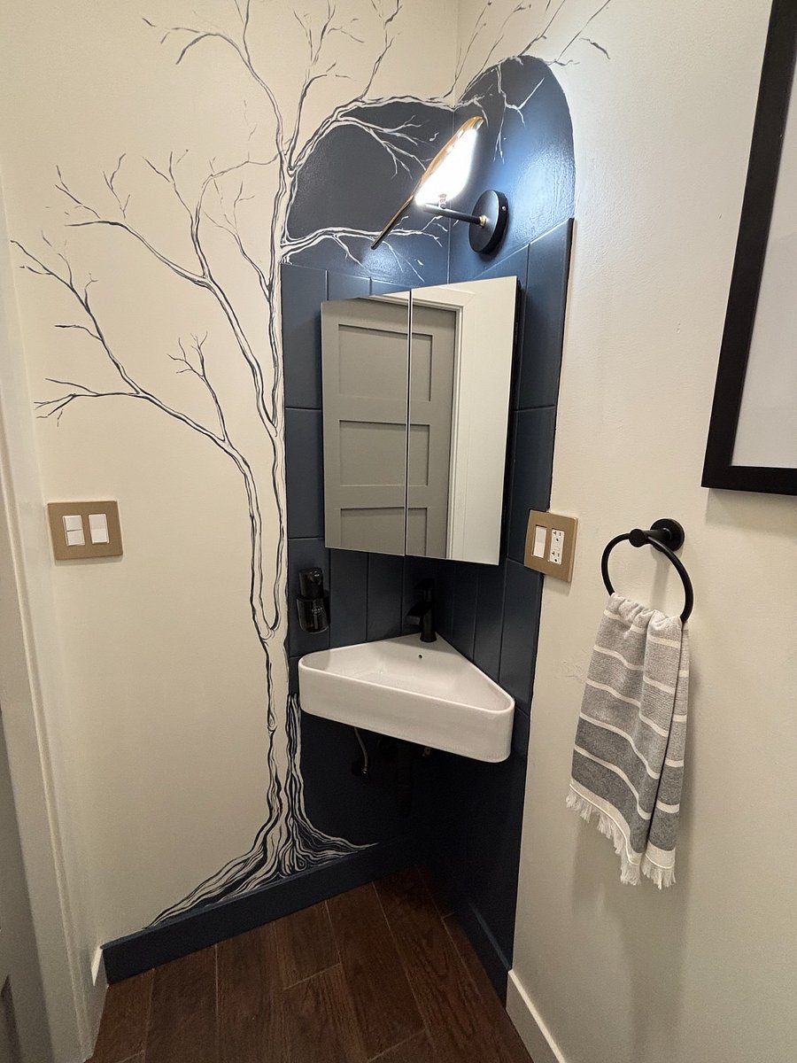 second floor powder room