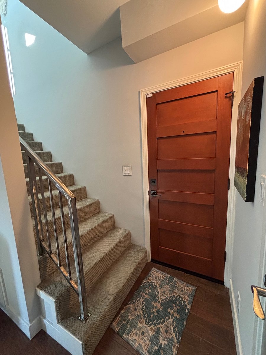 entry and stairs to the living area