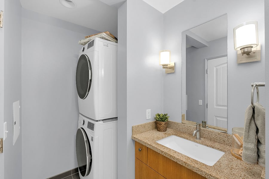 Washer and dryer in unit