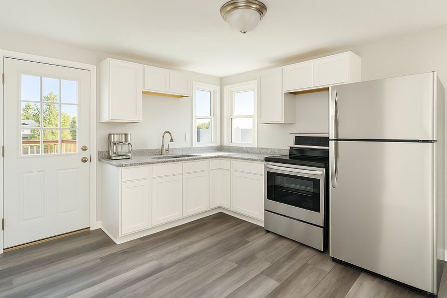 Fully stocked kitchen