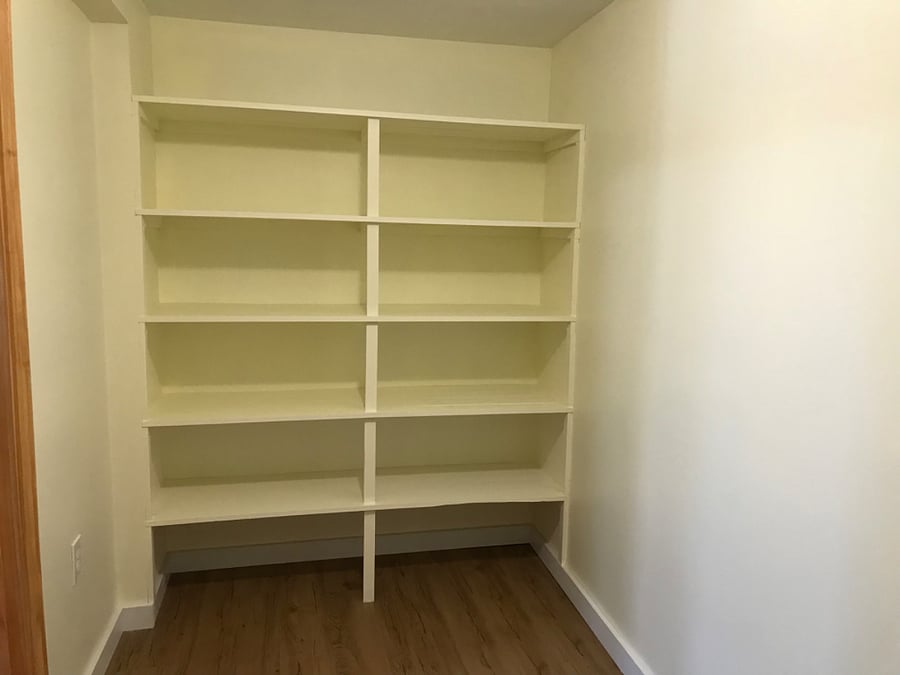 One of two large closets.