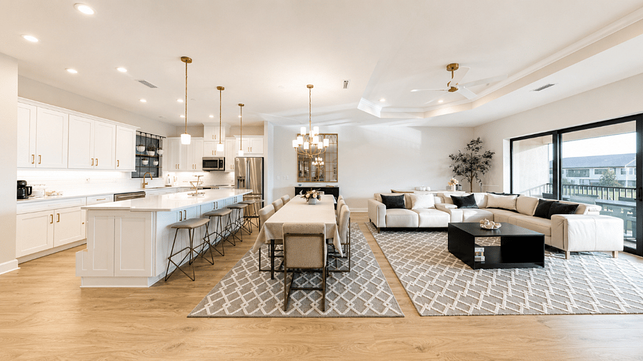 Open Concept 2300 Sq Ft Coach Home with Garage and Large Lanai