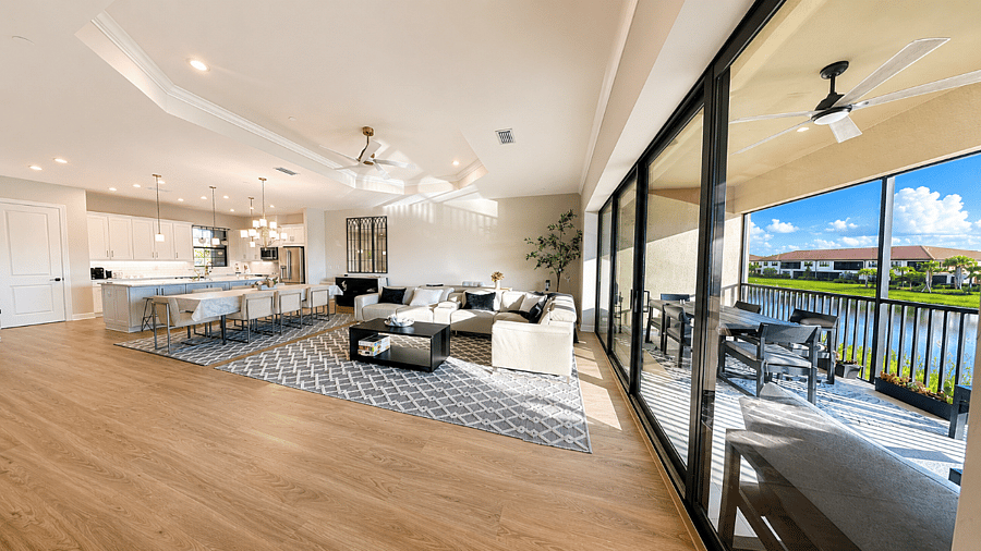 Open Concept 2300 Sq Ft Coach Home with Garage and Large Lanai