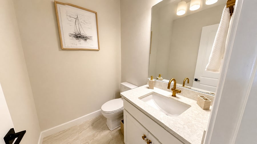 half bath in hallway